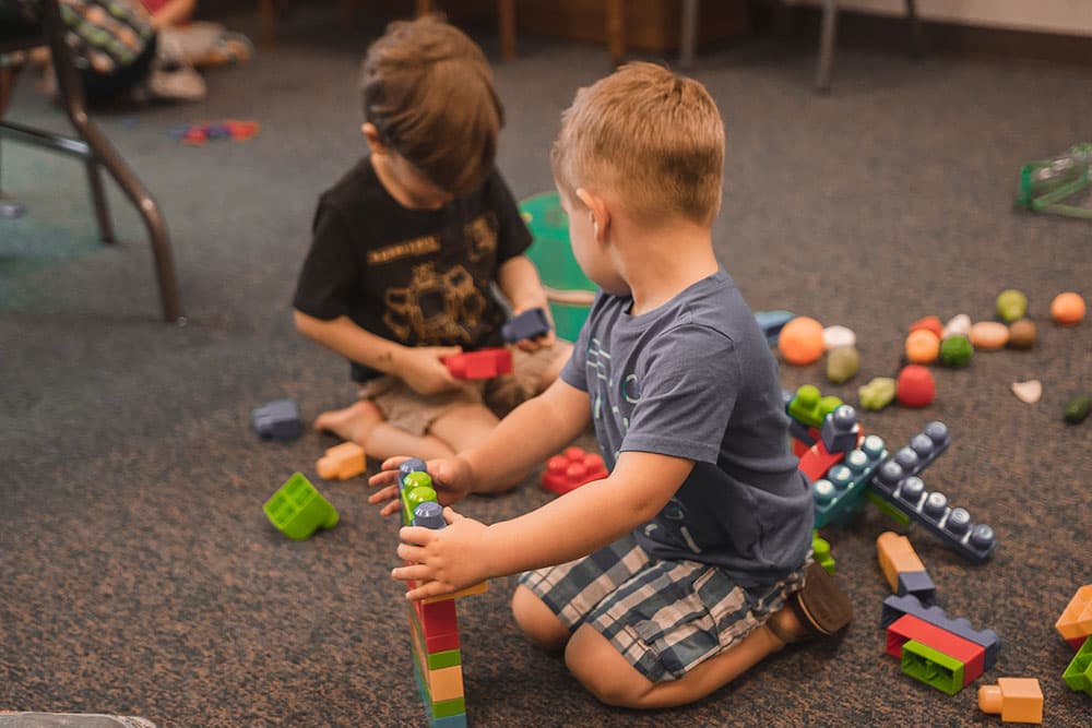 Children playing at church in Rock Hill